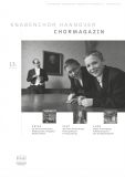 Chormagazin  13. Ausgabe Frühjahr 2014