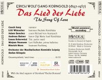 Erich Wolfgang Korngold:  The Song of Love