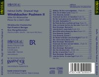 Helmut Duffe and Emanuel Vogt:  Windsbach Psalms II